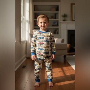 Kids Car Print Pajamas - Multicolor